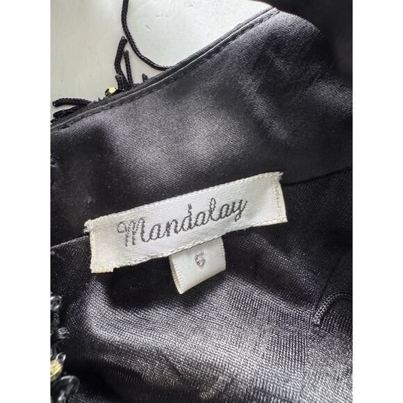 Vintage Mandalay Designs Black Flapper Dress Sequin Size 6 - Picture 8 of 10